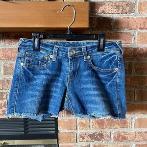 True Religion Joey Cut Off Jean Shorts